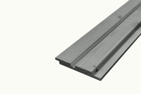NE vuren dubbel channelsiding fijnbezaagd 18x145 mm grijs geïmpregneerd