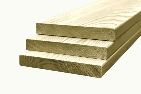 NE vuren geschaafd 28x195mm groen geïmpregneerd