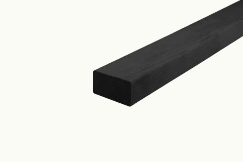 NE vuren geschaafd sls 38x89mm zwart geïmpregneerd