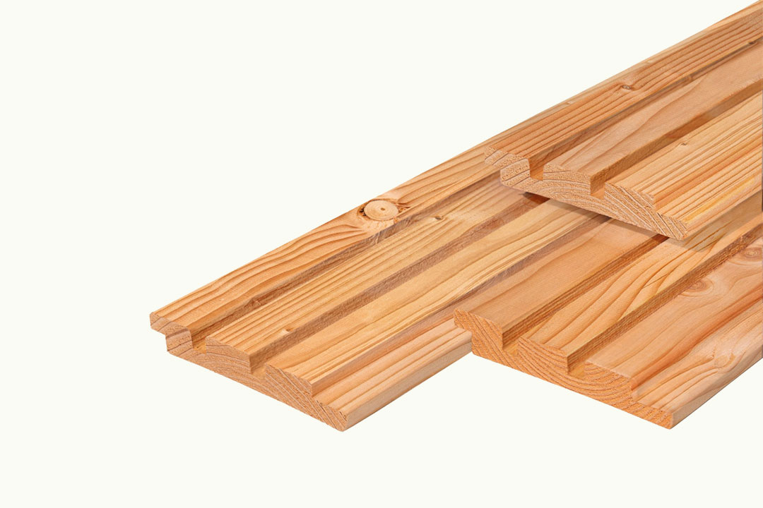 Douglas triple profiel geschaafd 19x130 mm