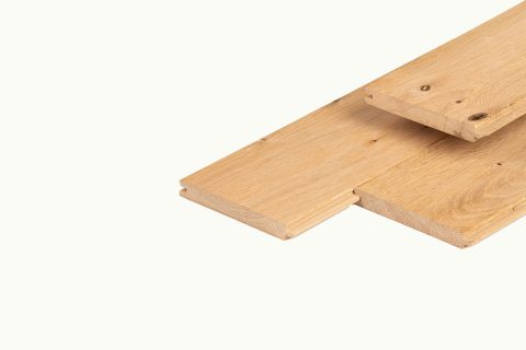 Eiken gedroogd 18x130mm geschaafd dakbeschot