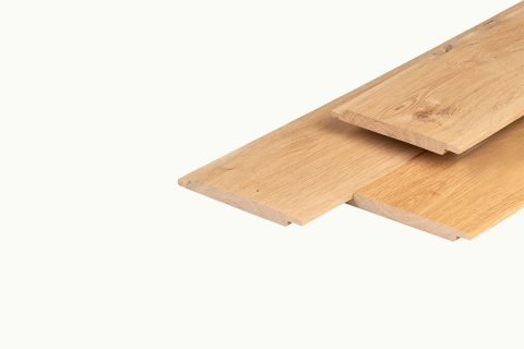Eiken gedroogd 18x180mm geschaafd dubbel lip (shiplap) profiel