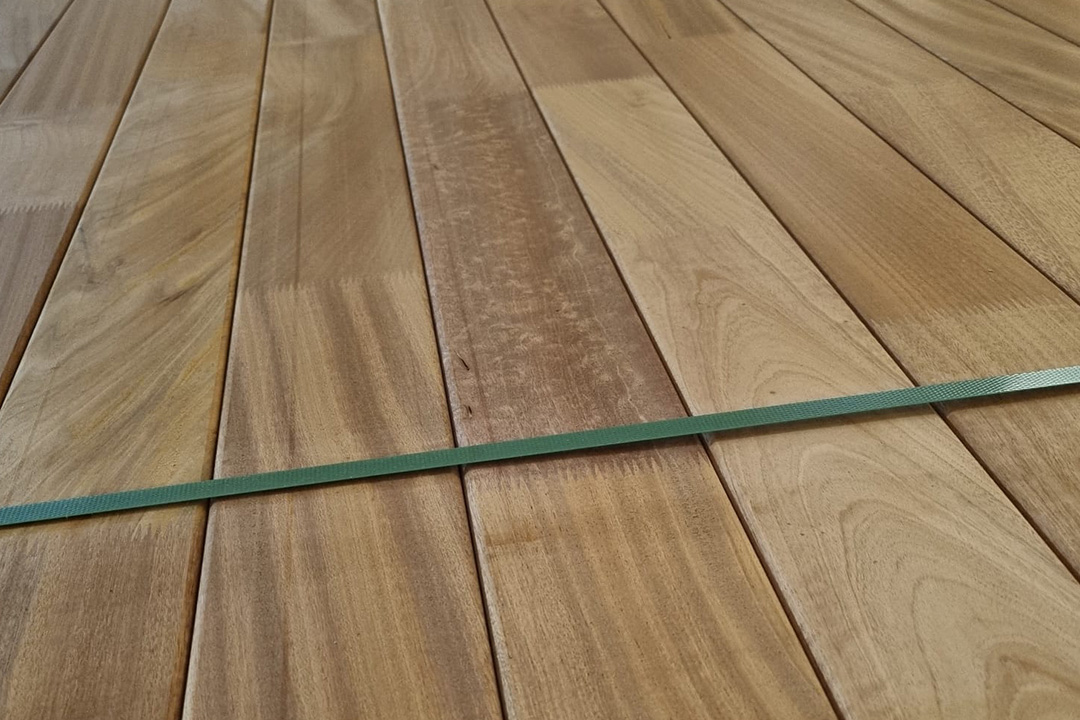 Mahonie hardhout gevingerlast geschaafd 50x100 mm - Afbeelding 2