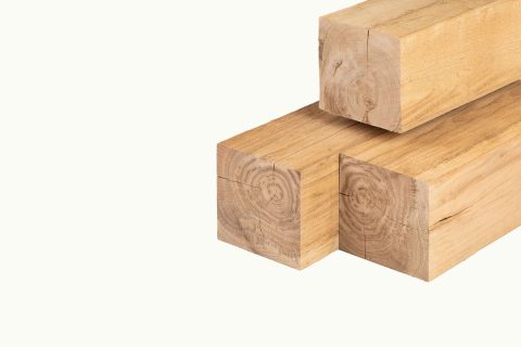 Eiken paal vers fijnbezaagd 100x100x3000 mm